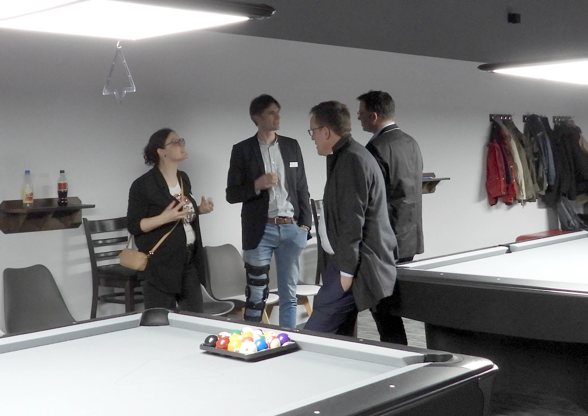 Angeregte Gespräche mit Vertretern der Stadt Schweinfurt