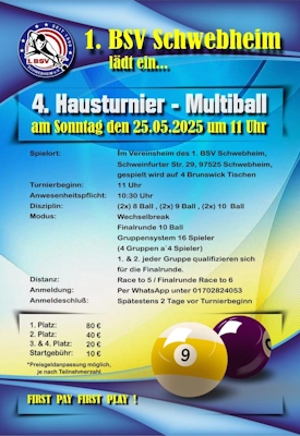 4. Hausturnier - Multiball am 25.05.2025