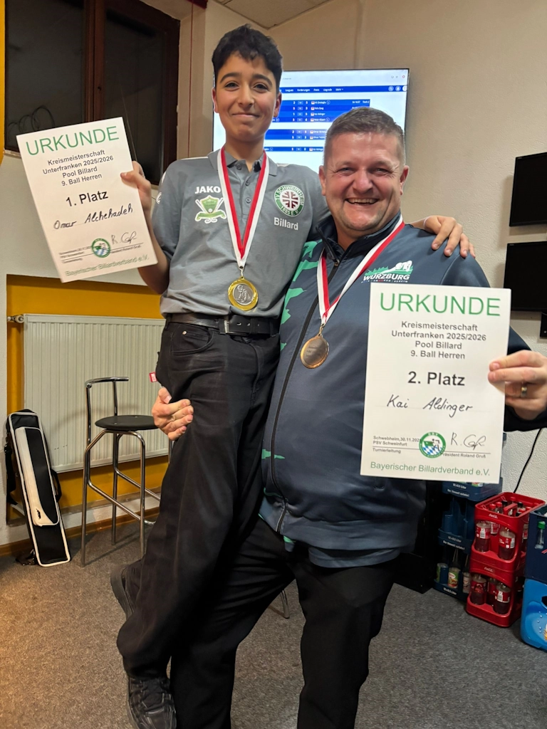 Kreismeisterschaft 9-Ball 2025 - Platz 1 und 2
