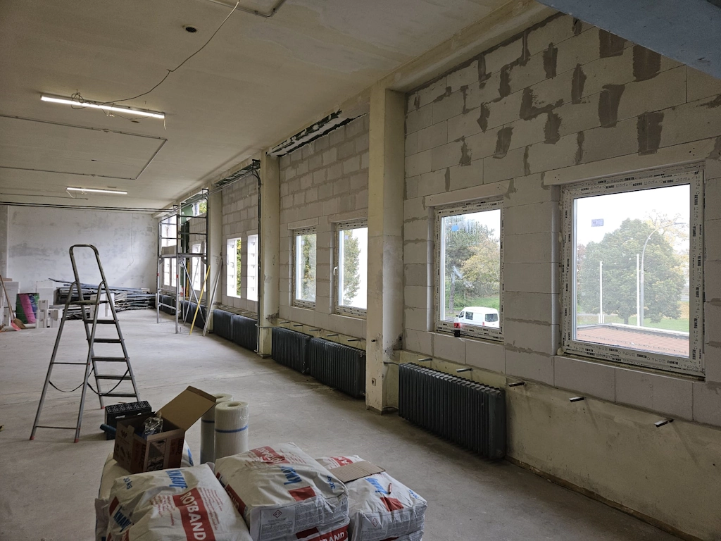 Renovierung Vereinsheim Fenster