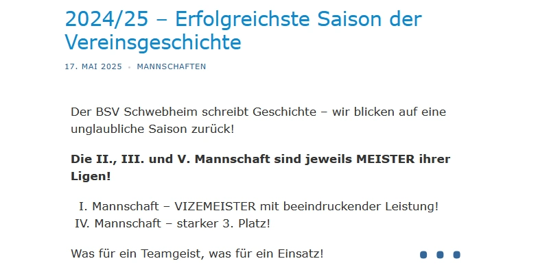 erfolgreichste Saison 2024/25