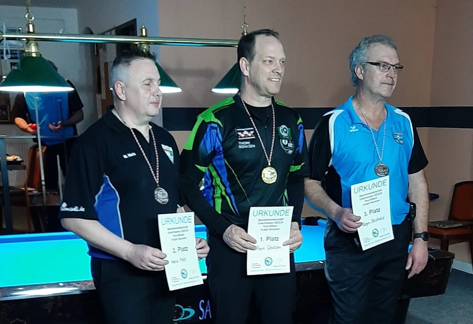 Sieger der 10-Ball Senioren Bezirksmeisterschaft Unterfranken 2024